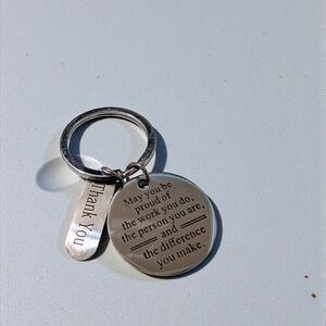 Inspirational Silver Keychain